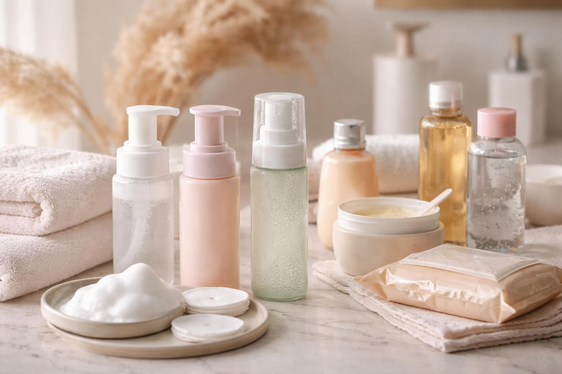 winter skin gentle foam cleanser routine
