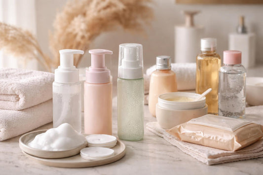 winter skin gentle foam cleanser routine