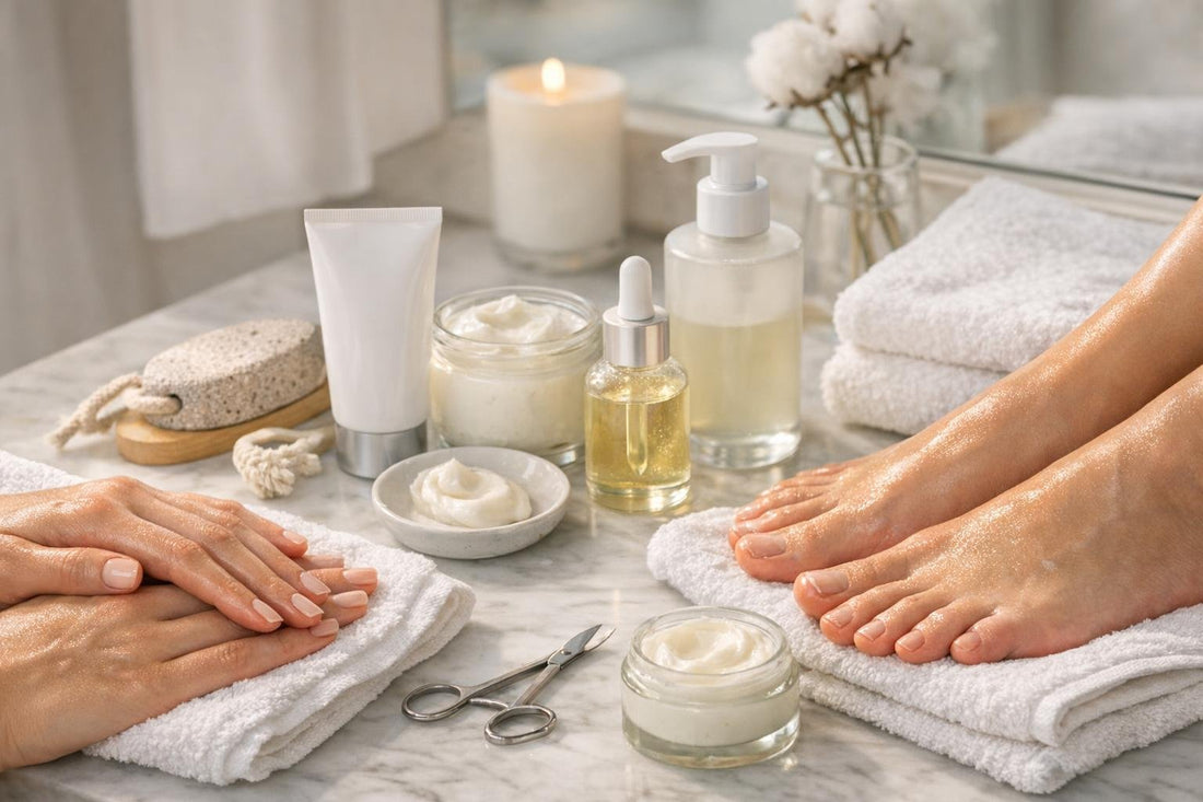 Moisturized hands and feet in snowy Ontario