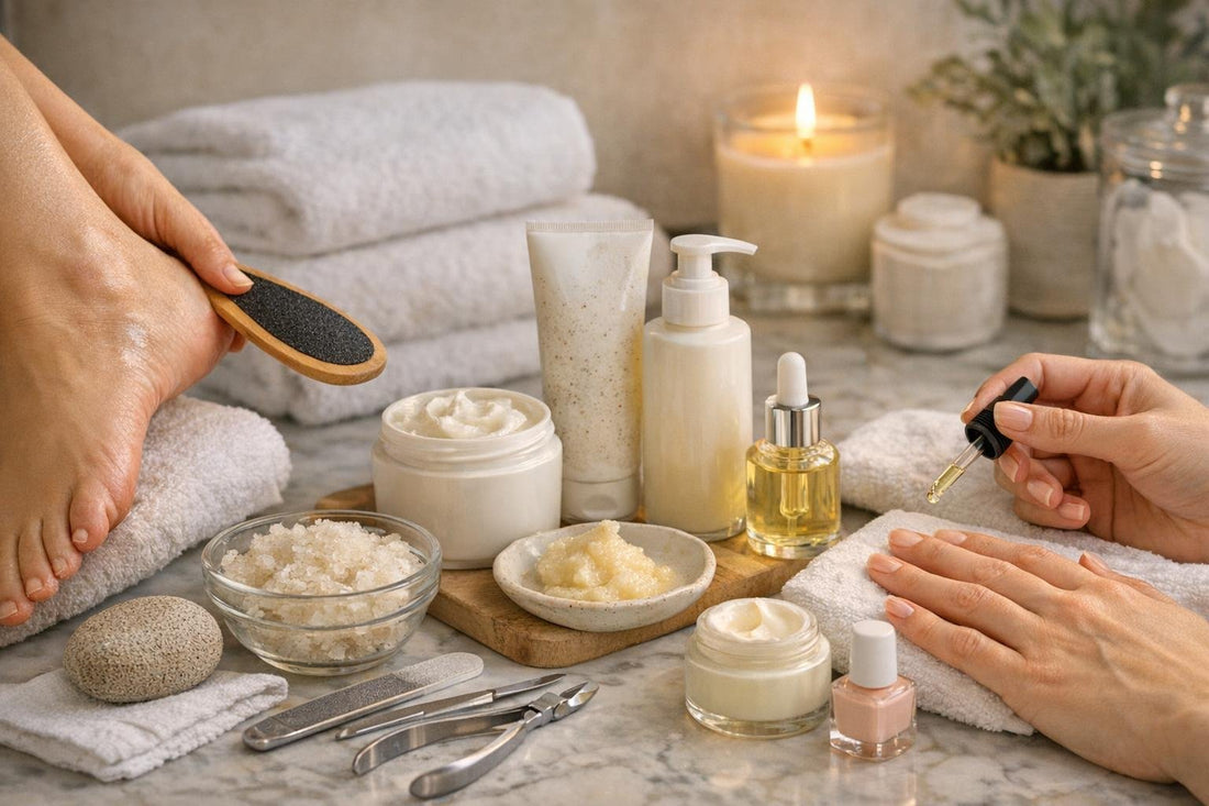 Step-by-step foot, hand and nail care routine at home