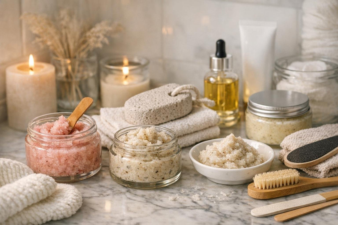 Foot and hand scrub winter care routine Ontario