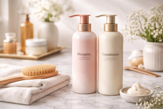 Shampoo and conditioner set bottles for frizzy hair
