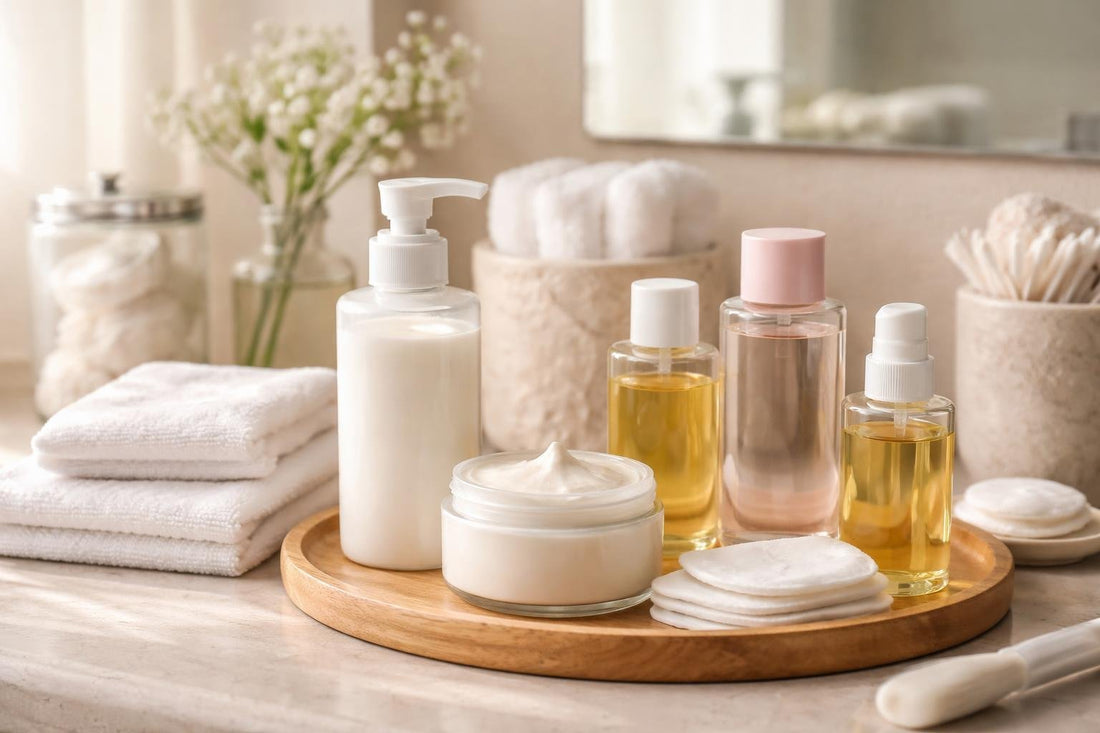Gentle cleansing milk removing makeup on sensitive skin