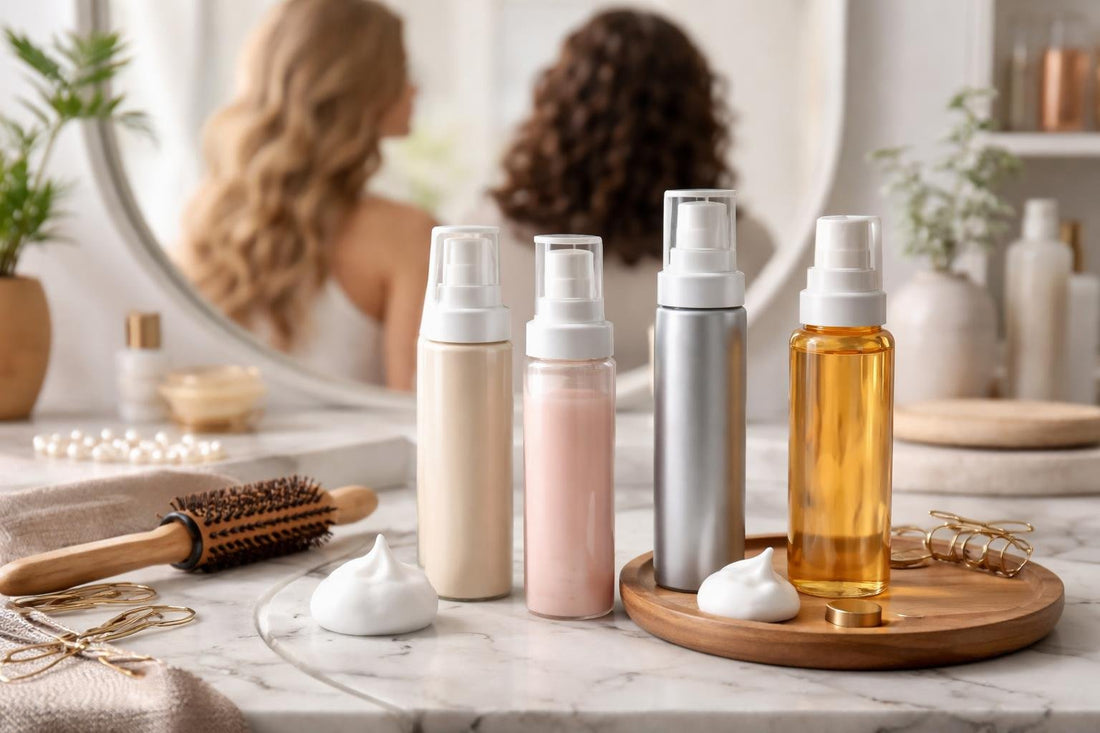 models demonstrating mousse volume and curl definition