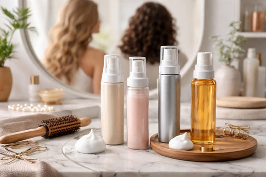 models demonstrating mousse volume and curl definition