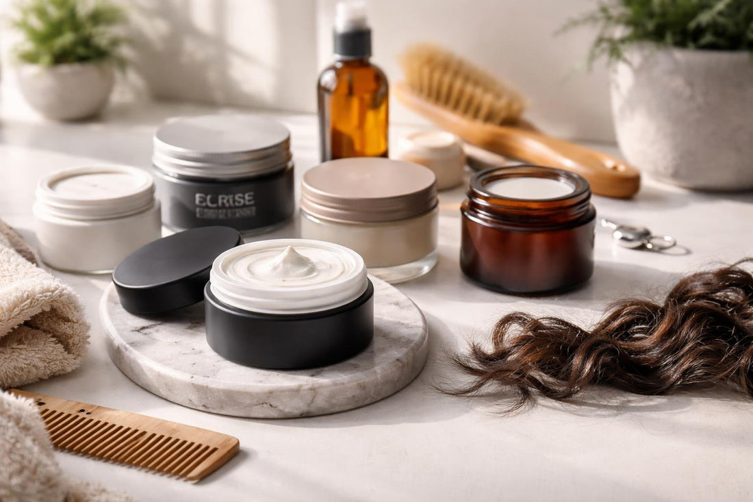 textured hair styling putty on model in Canada
