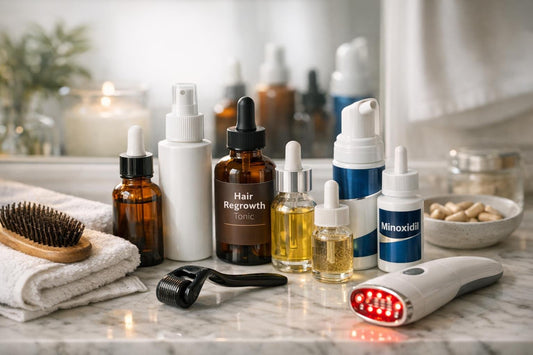 Hair regrowth tonics and scalp care products