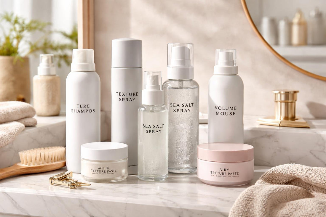 Fine hair textured styling products collection in Ontario