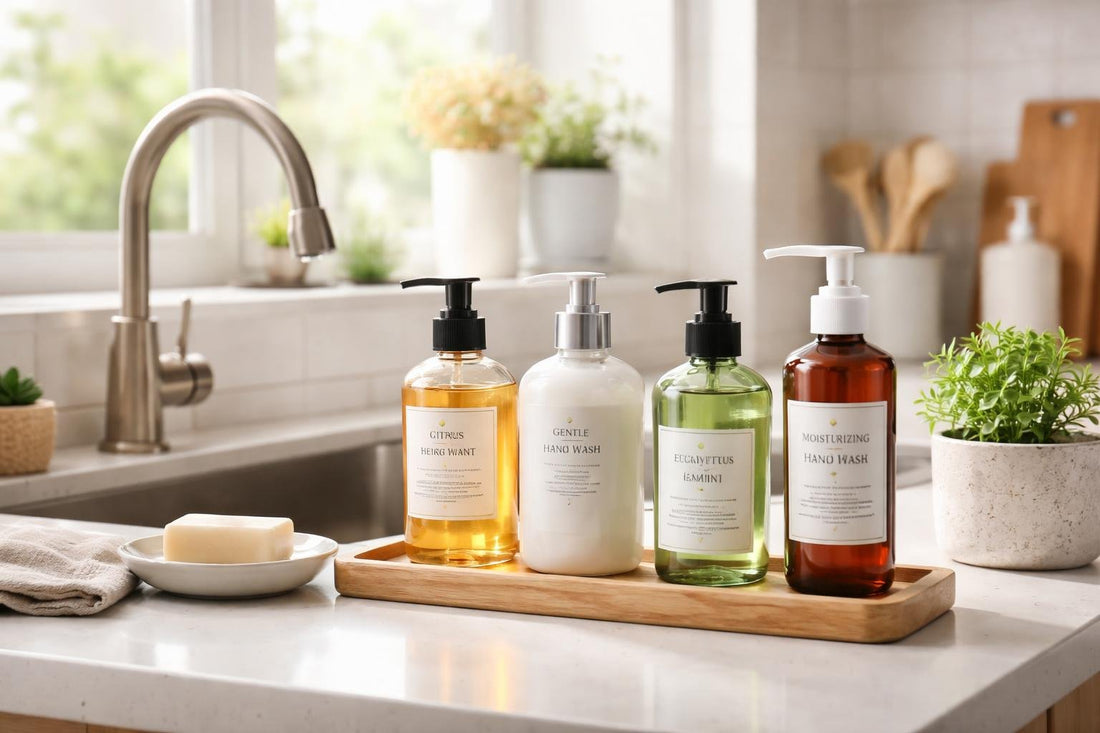 Toronto kitchen hand wash collection bottles on counter