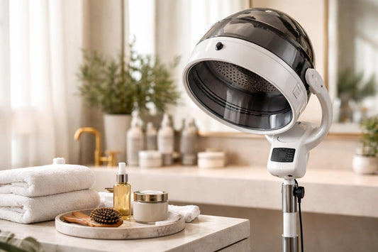 Home use of professional hair drying hood for even drying