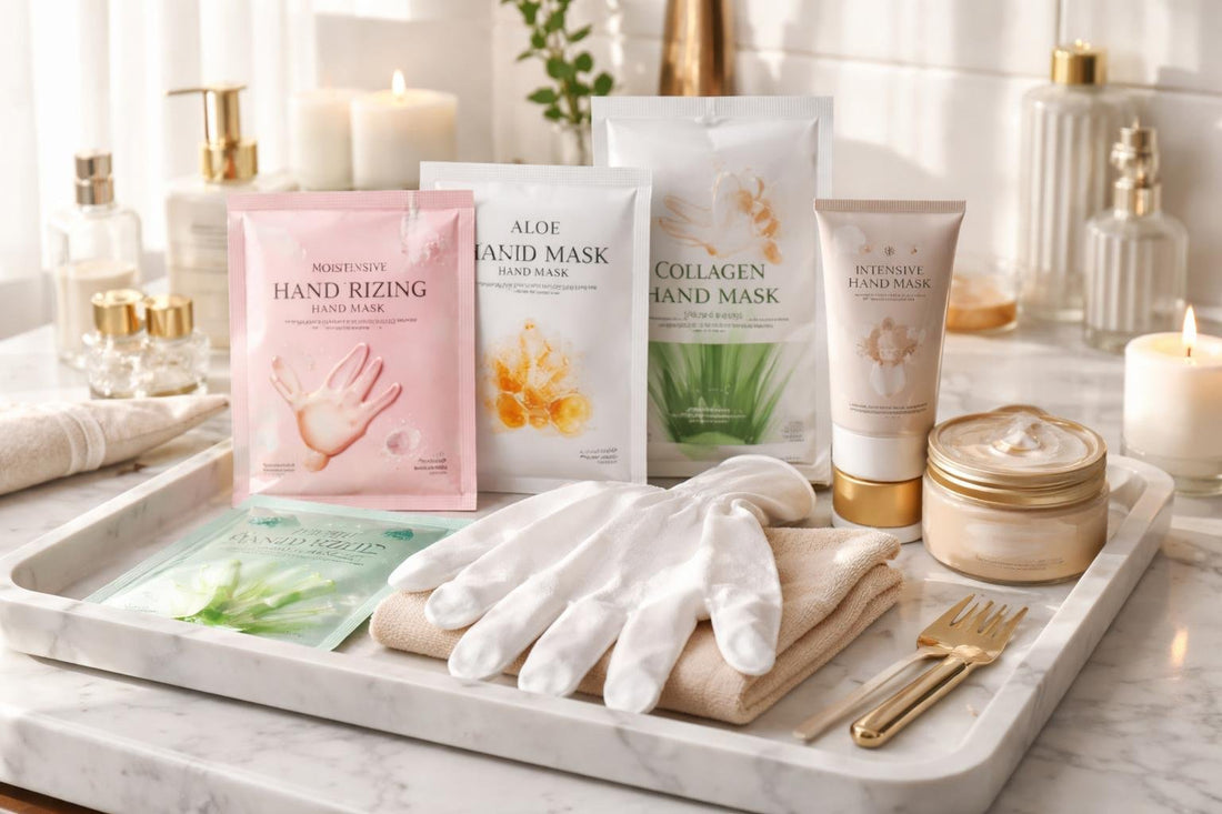Assortment of hydrating hand masks and gloves