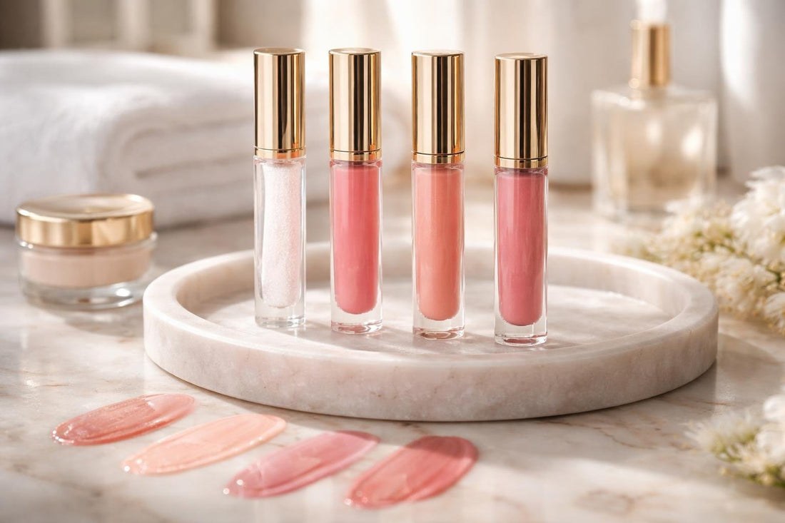 Hydrating lip gloss collection swatches for seasonal comfort