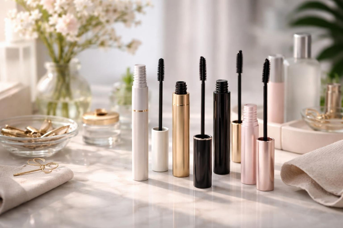 Mascaras for sensitive eyes, length and volume