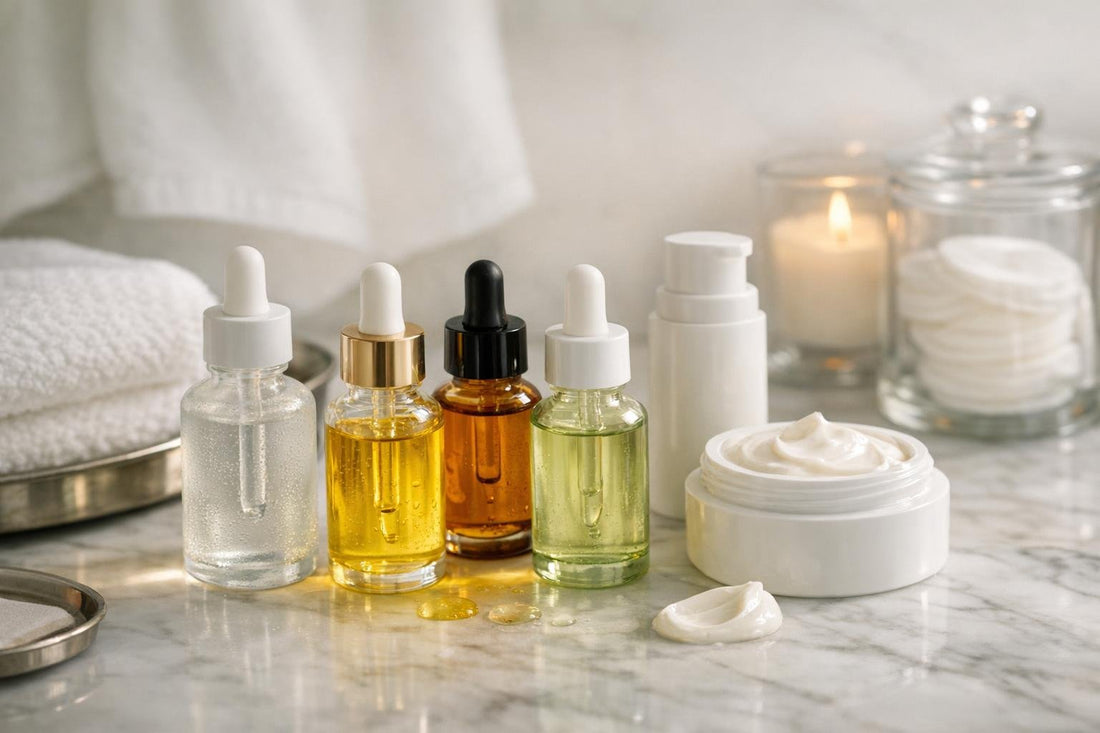 Layering facial oils with serum and moisturizer for winter