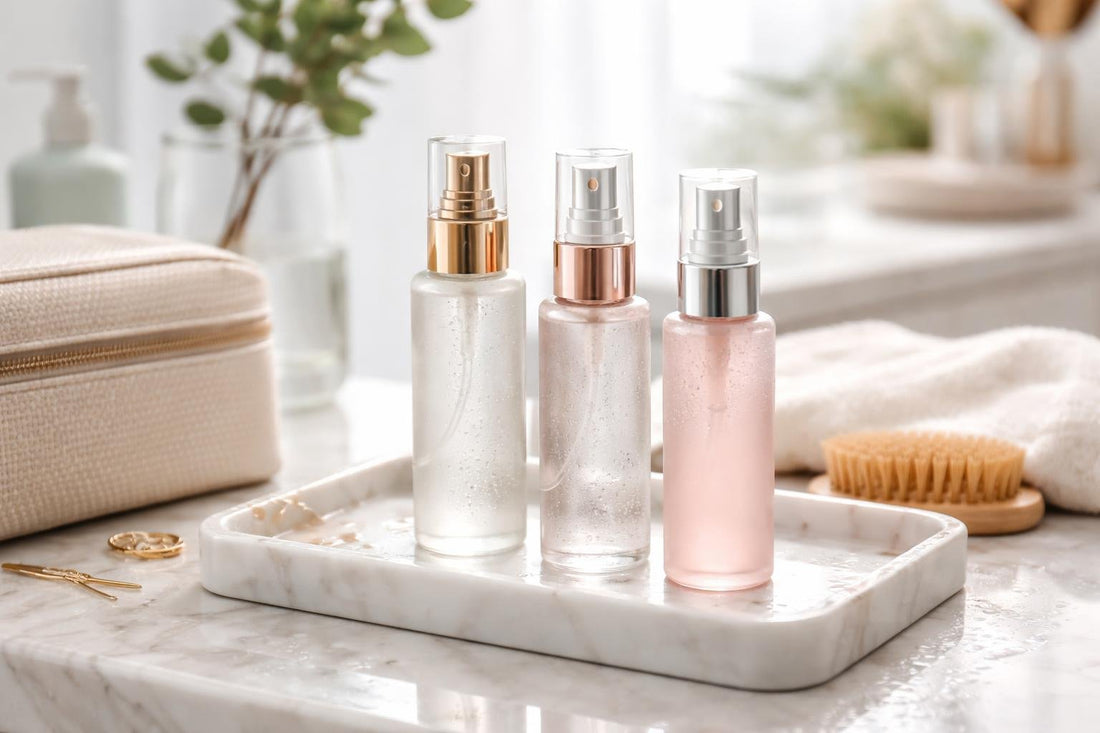 Leakproof refillable cosmetic spray bottles for travel misting