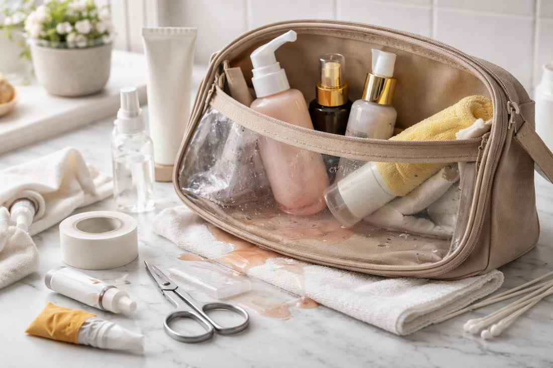 leaky toiletry bag repair tips for travel