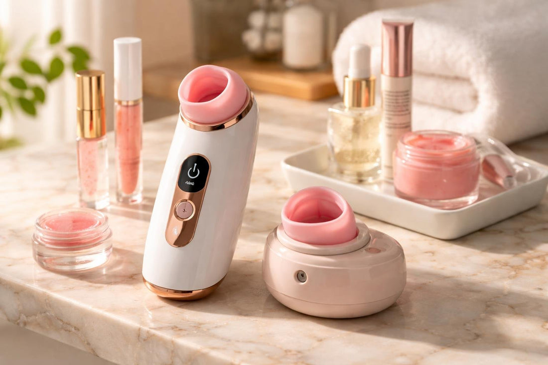 lip plumping devices with hydrating lip products