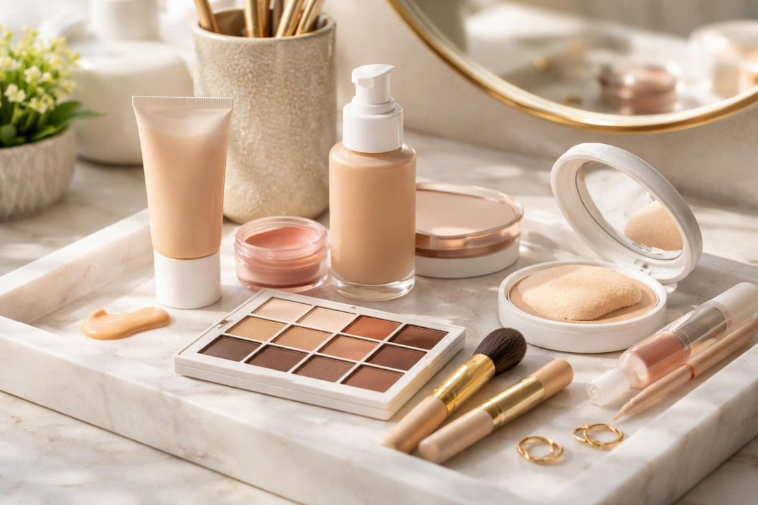 Makeup kit with tinted moisturiser and neutral palette