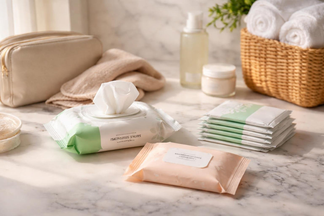 Travel-size makeup wipes for sensitive Ontario skin