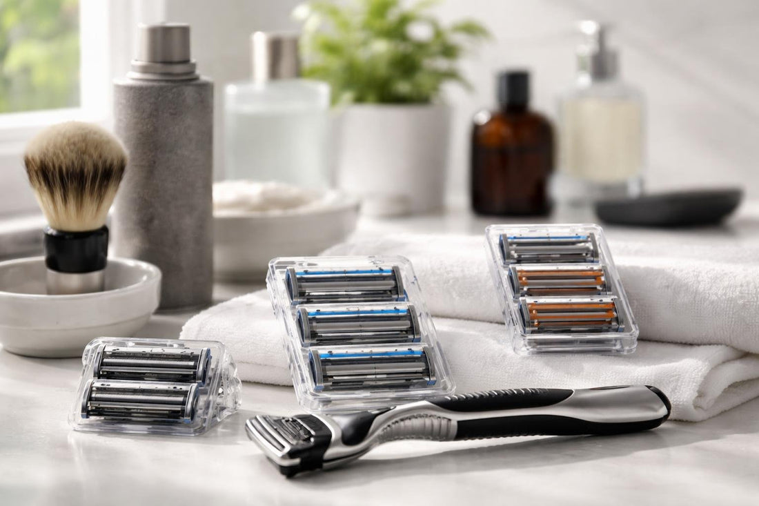 Men's razor blades and cartridges for sensitive skin