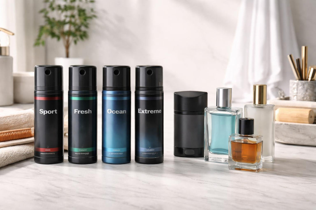 men’s body sprays lined up for vs in Toronto