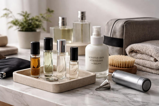 Men's cologne travel bottles and sensitive skin solutions