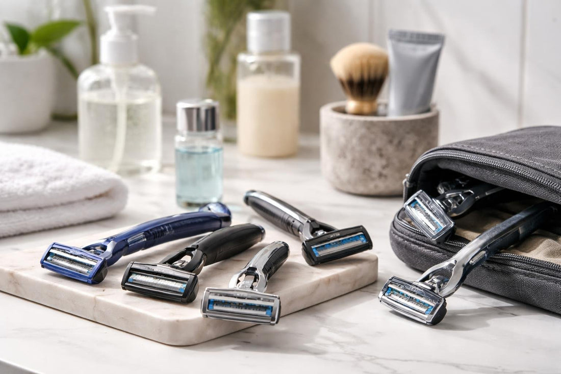 Men's disposable razors for sensitive skin and travel