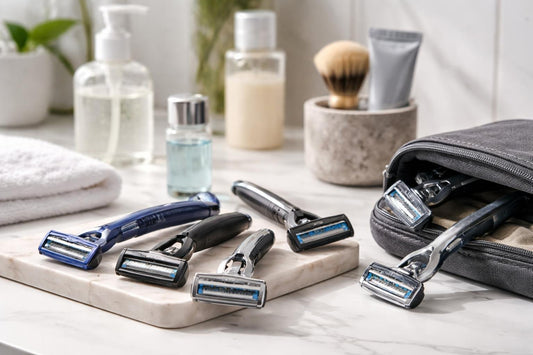 Men's disposable razors for sensitive skin and travel