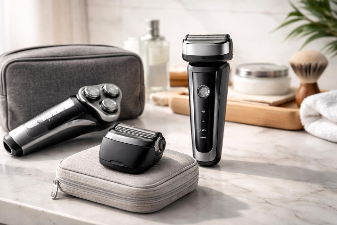 compact travel electric shaver for sensitive skin