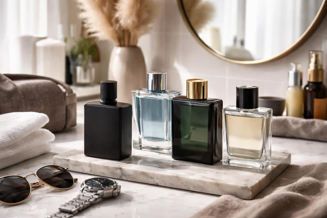 Men testing fragrances at home for Ontario seasons