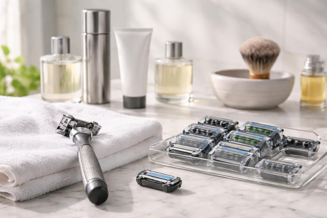 Men’s razor blades and cartridges for sensitive skin shaving