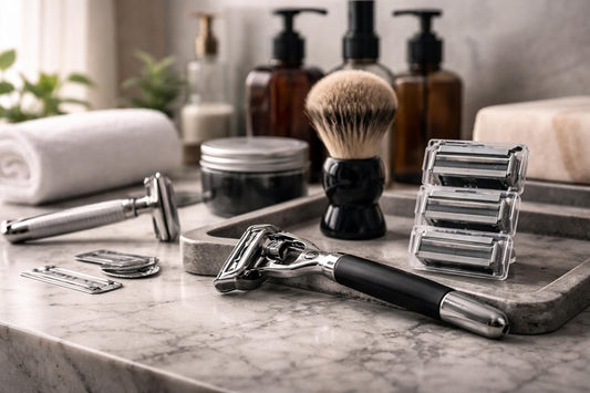Men's razor blades and cartridge for sensitive skin