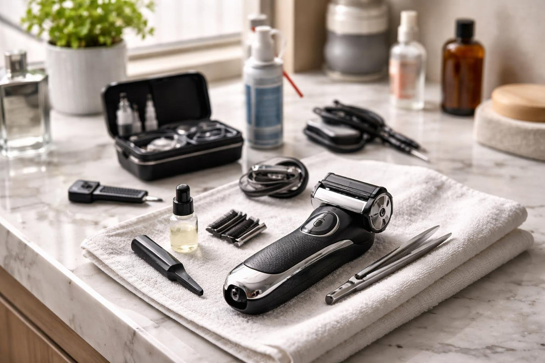 Men’s electric shaver repair and maintenance tools