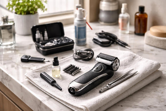Men’s electric shaver repair and maintenance tools