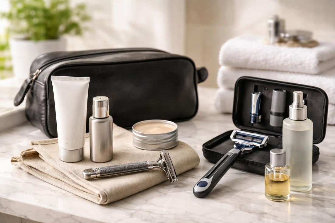 Men’s shaving accessories for travel and sensitive skin