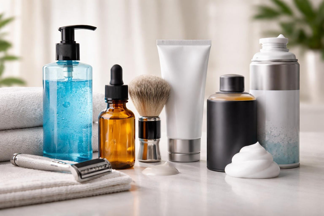 Toronto man comparing shaving gels and alternatives