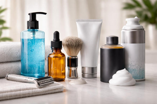 Toronto man comparing shaving gels and alternatives