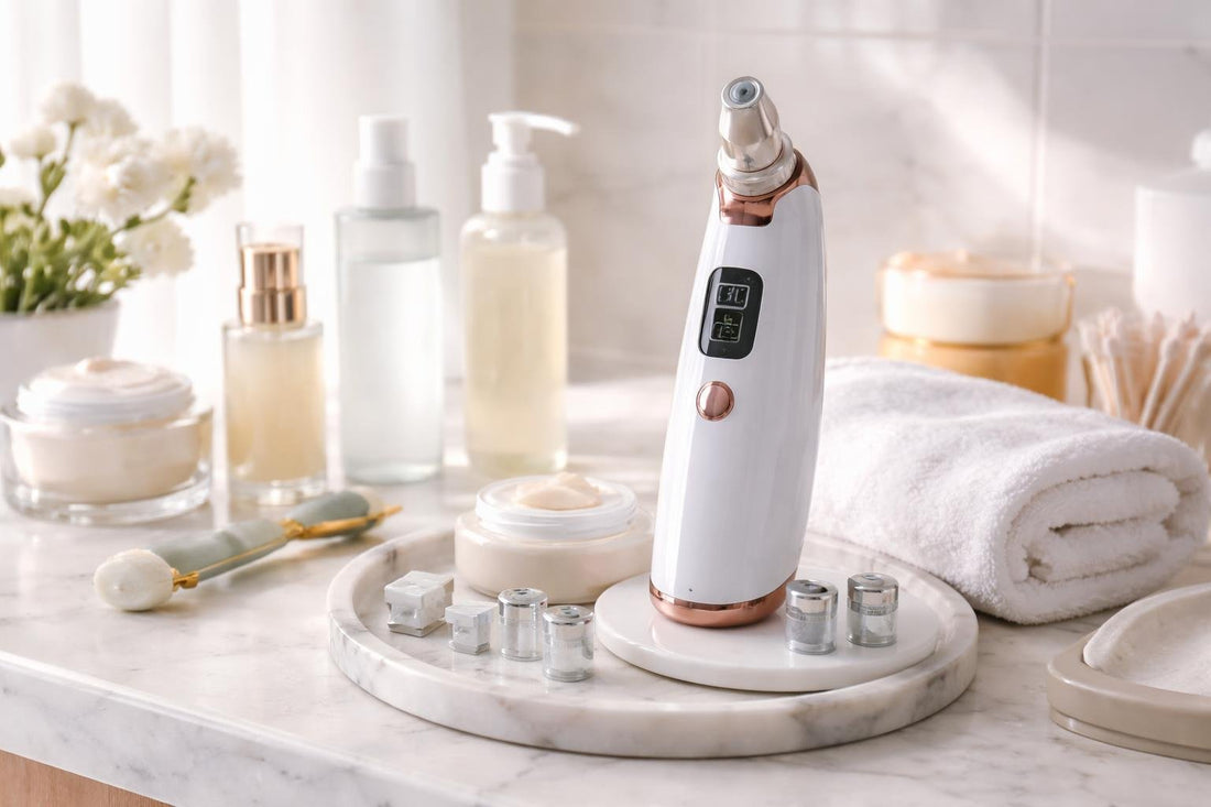 At-home microdermabrasion device and skincare routine