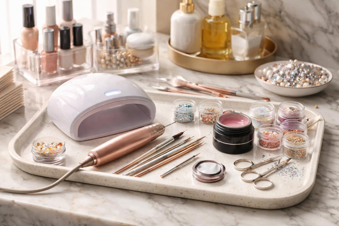 Advanced nail art accessories and tools displayed
