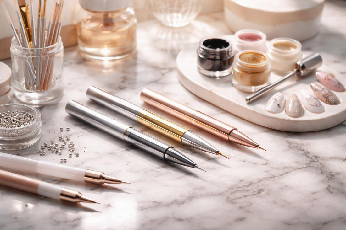 close-up fine-line nail art pens