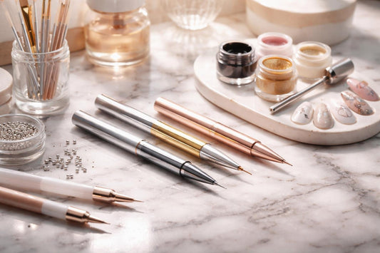 close-up fine-line nail art pens