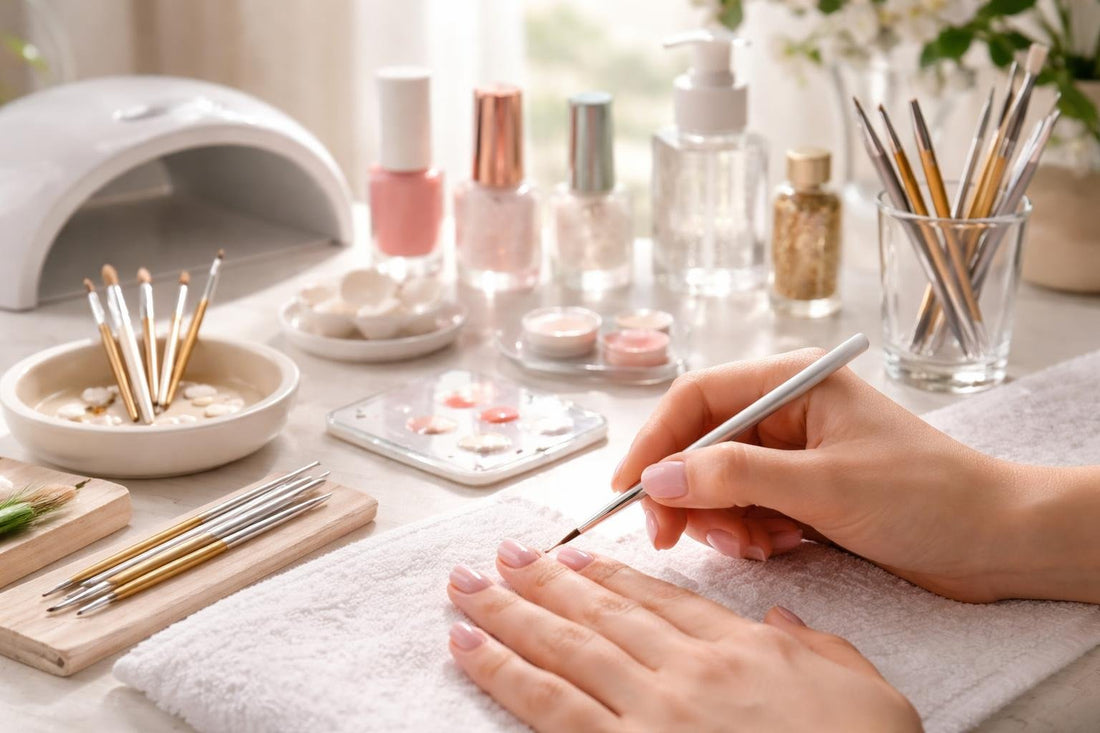 Practising clean nail art lines at home