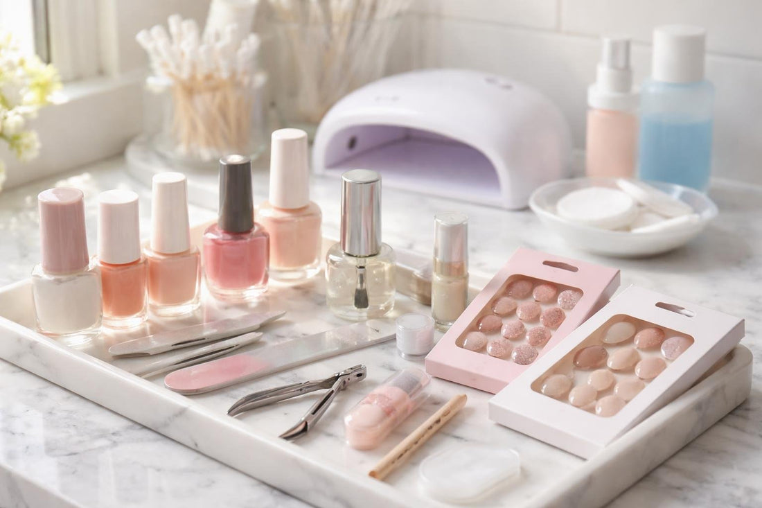 Budget nail polish kits, press-ons, and tools
