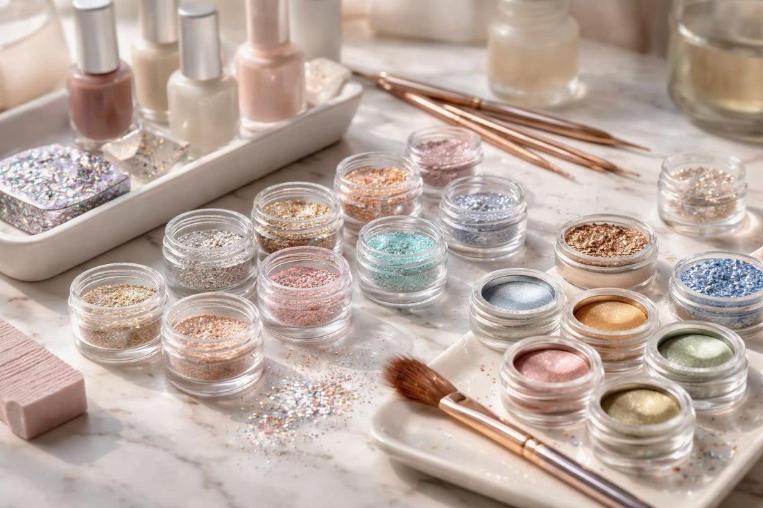 Toronto DIY nail glitter collection and chrome powders