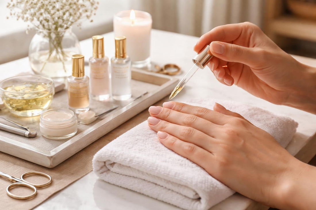 Applying nail growth formula to cuticles for stronger nails