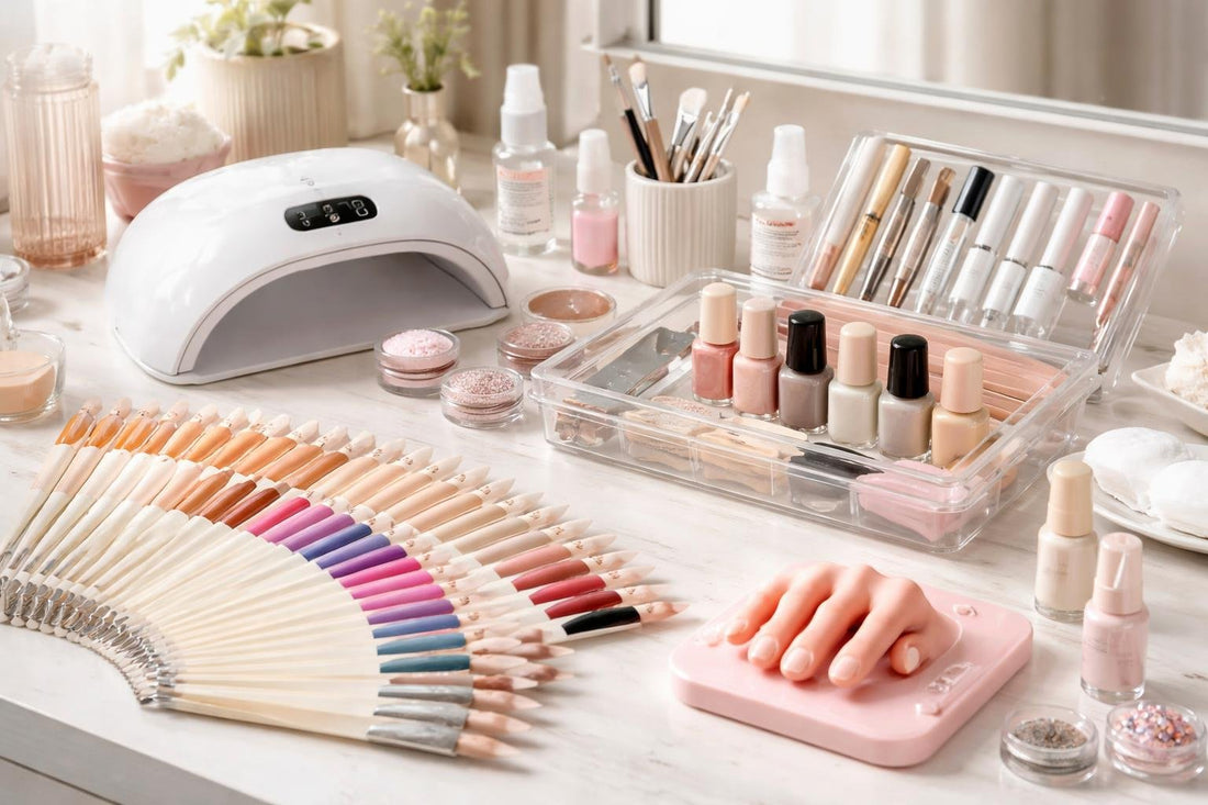 Beginner nail art practice kit and swatch book