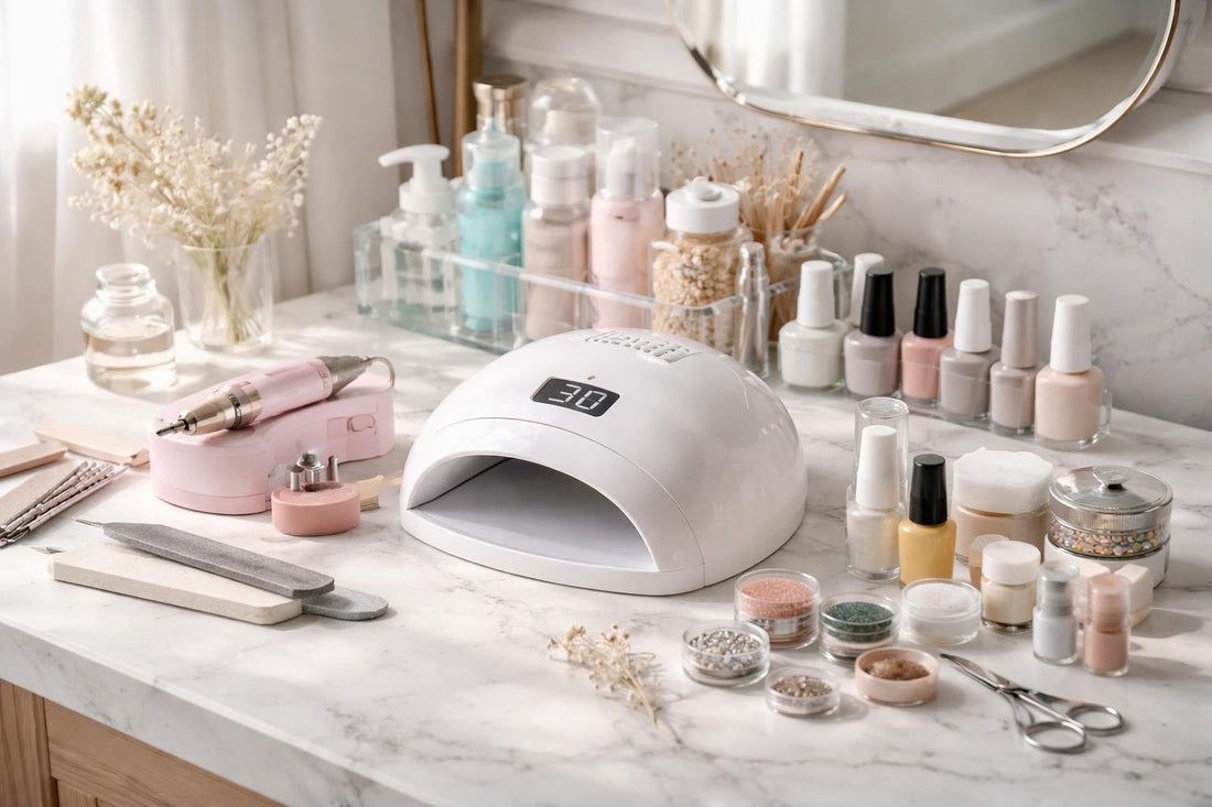 Professional nail studio kit components and tools