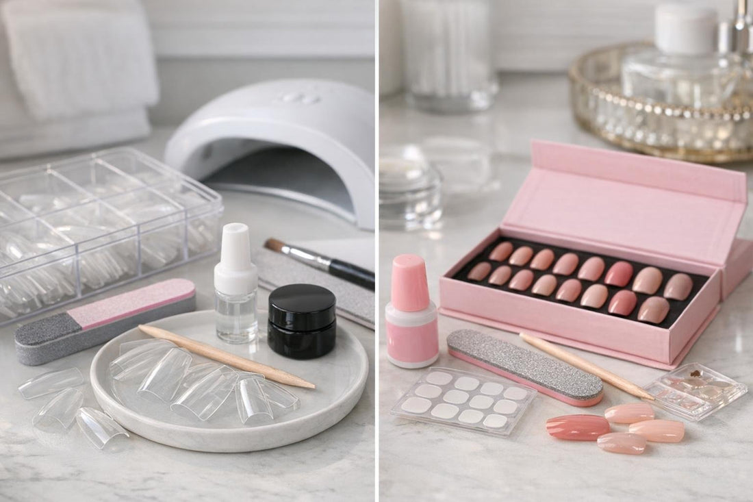 vs of nail tip extensions and press-on kits Toronto