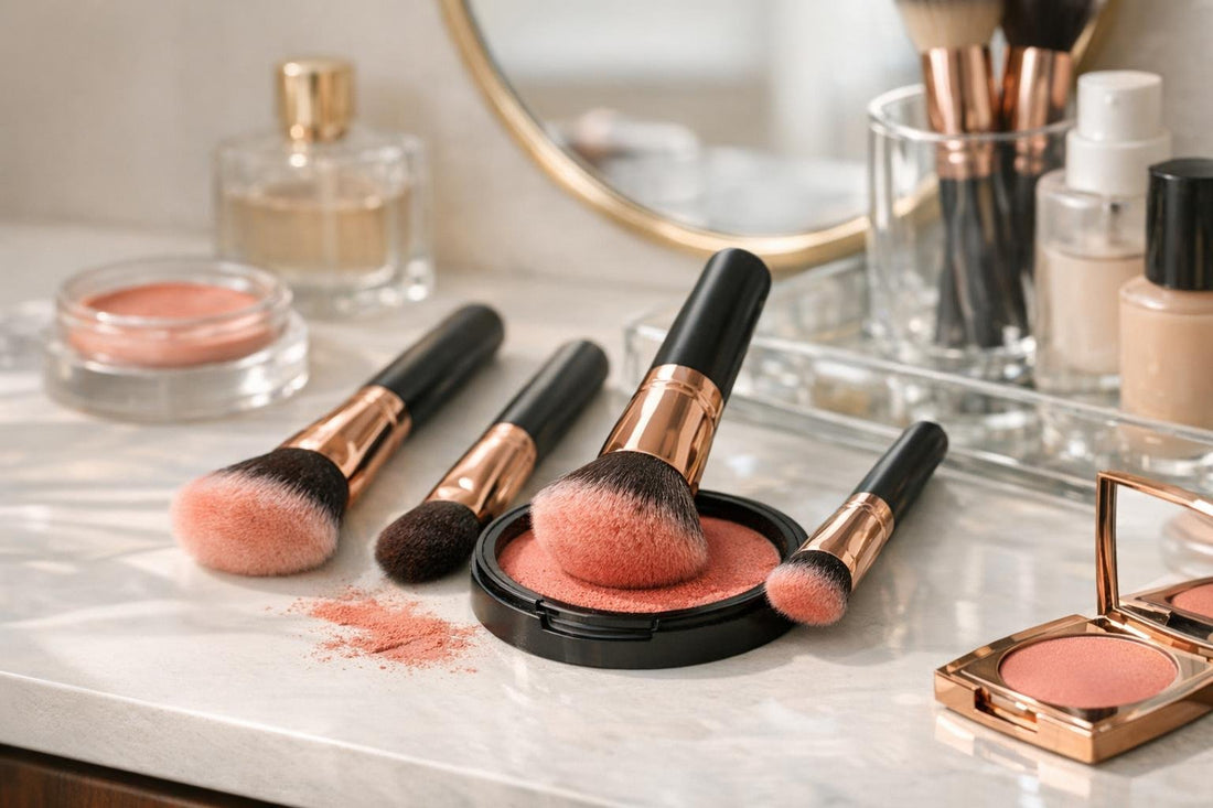Blush brush set blending blush for a natural finish