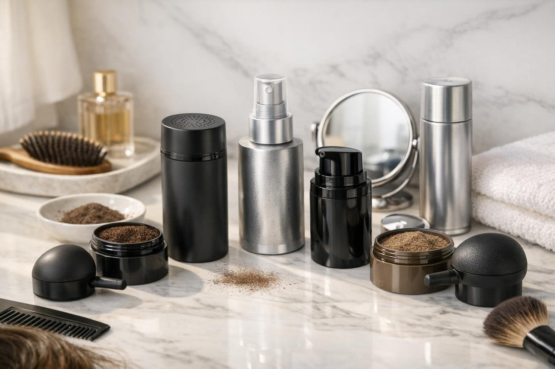 Natural-looking hair coverage using hair building fibers